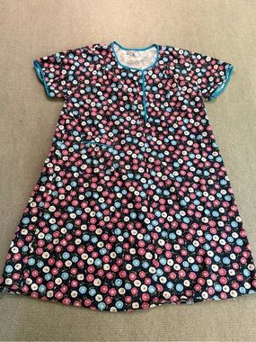 Pretty Girl Vintage Floral House Dress Muumuu Cottagecore Cotton XL